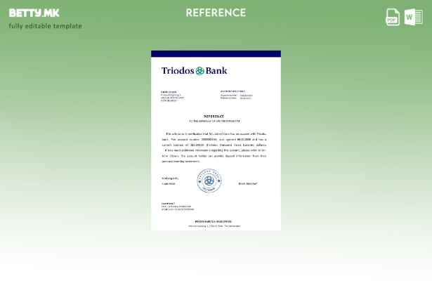 Модерен стил шаблон за референца за банка на Холандија Триодос